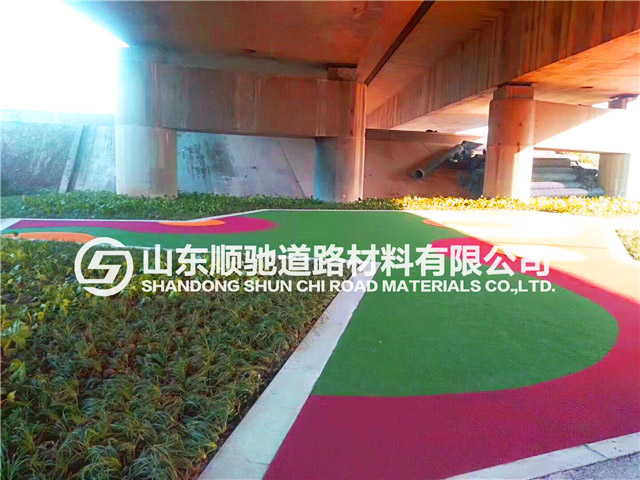 張家界陶瓷顆粒彩色路面案例